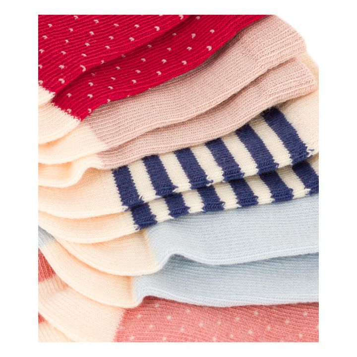 Lote de 5 Pares de calcetines de punto jersey | Rojo- Imagen del producto n°1