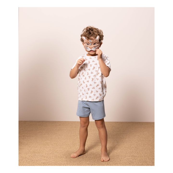Organic Cotton Pyjama with Mask Set | Seidenfarben- Produktbild Nr. 1
