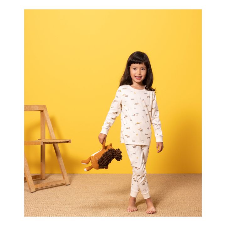 Footless Organic Cotton Animal Pyjamas | Seidenfarben- Produktbild Nr. 1