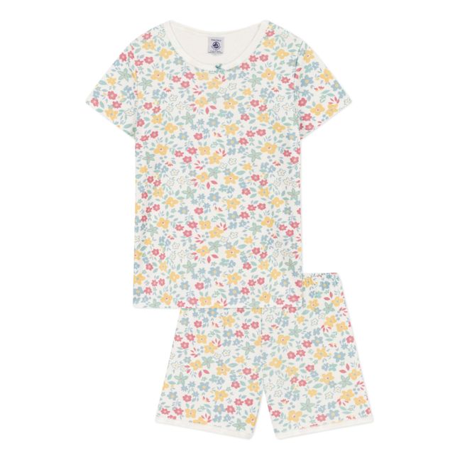 Pyjacourt Fleuri Coton Bio | Ecru