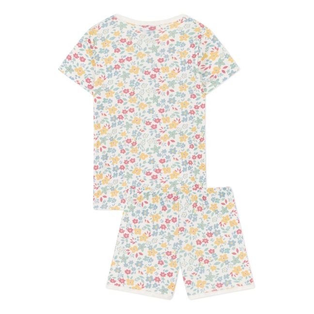 Pyjacourt Fleuri Coton Bio | Ecru