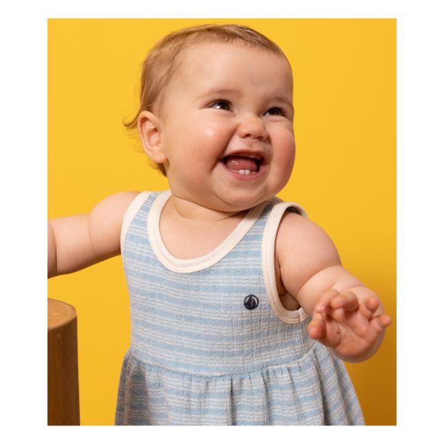 Organic Cotton Terry Cloth Sleeveless Dress | Azul