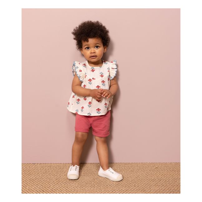 Cotton Gauze Sleeveless Blouse | Ecru