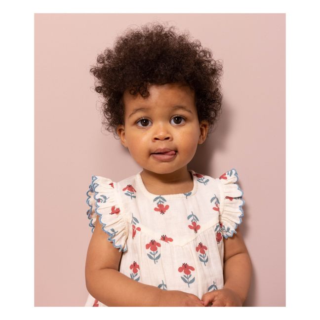 Cotton Gauze Sleeveless Blouse | Ecru