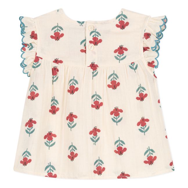 Cotton Gauze Sleeveless Blouse | Ecru
