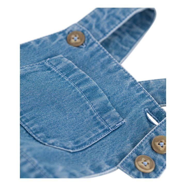Organic Cotton Denim Short Overalls | Blau- Produktbild Nr. 4