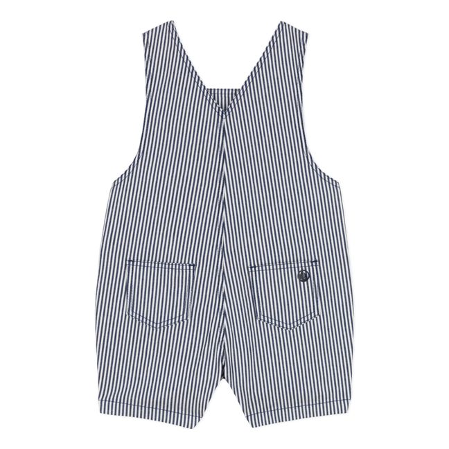 Organic Cotton Short Overalls | Azul Marino