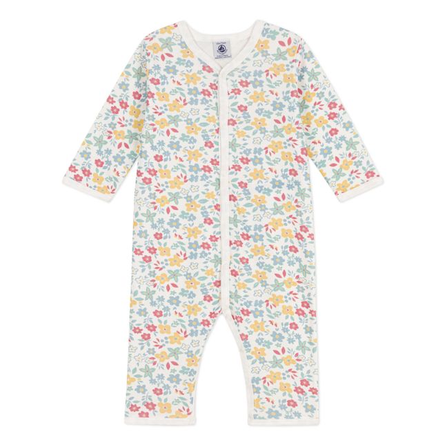 Pijama de flores de algodón orgánico Dors Bien | Crudo