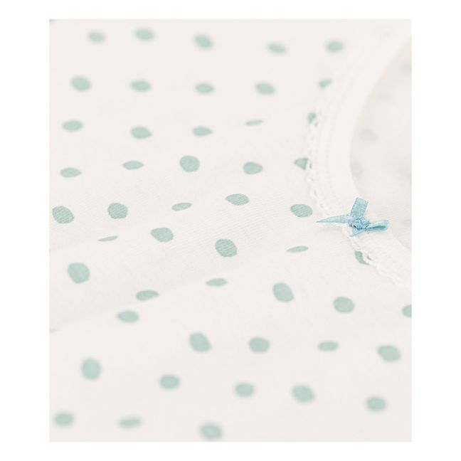 Pyjacourt à Pois Coton Bio | Bleu