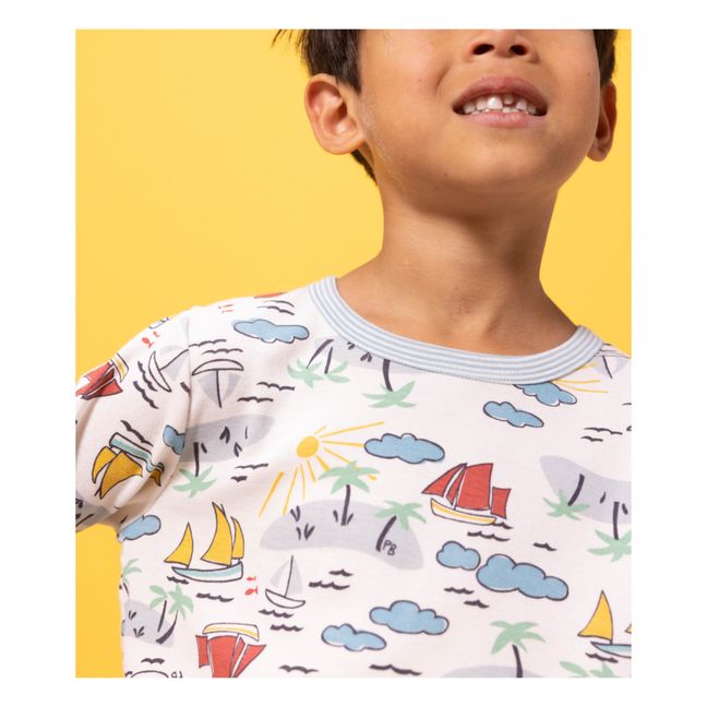 Pyjama Explorateur en Coton Bio | Bleu ciel