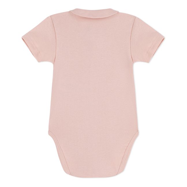 Organic Cotton Collared Short Sleeve Babygrow | Rosa