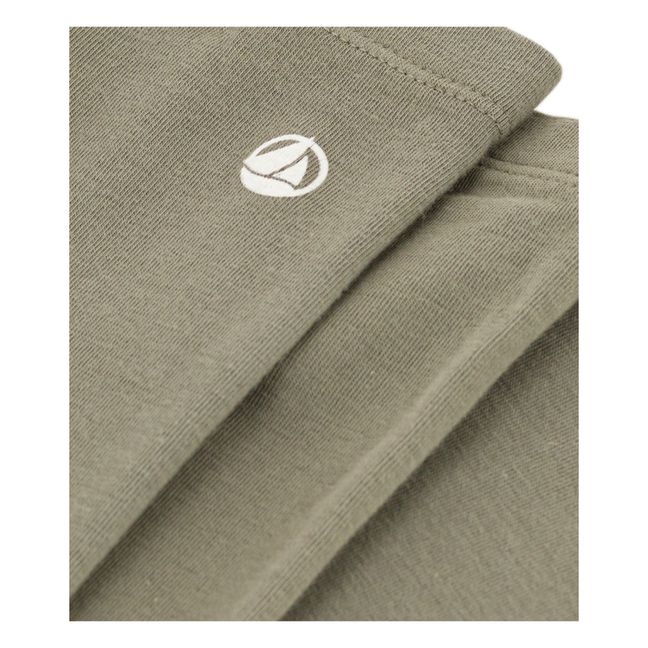 Organic Cotton Elastane Jersey Leggings | Khaki