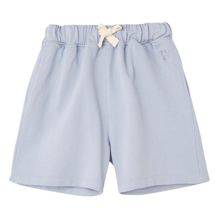 Pantalones cortos baggy de algodón orgánico | Azul Gris- Imagen del producto n°0