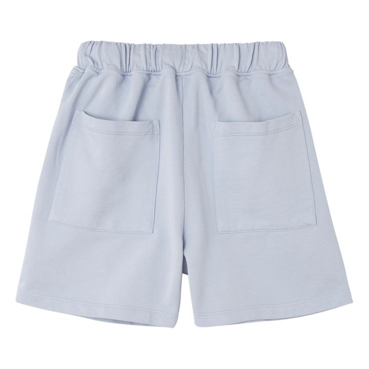 Pantalones cortos baggy de algodón orgánico | Azul Gris- Imagen del producto n°3