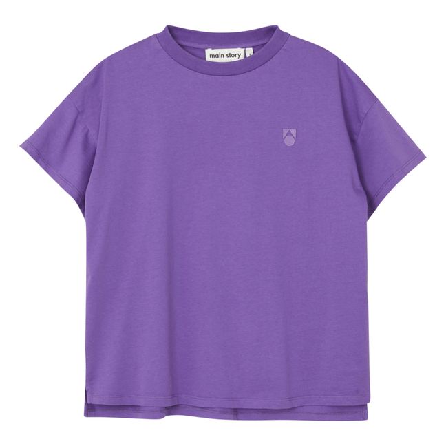 T-Shirt a tinta unita in cotone organico | Viola