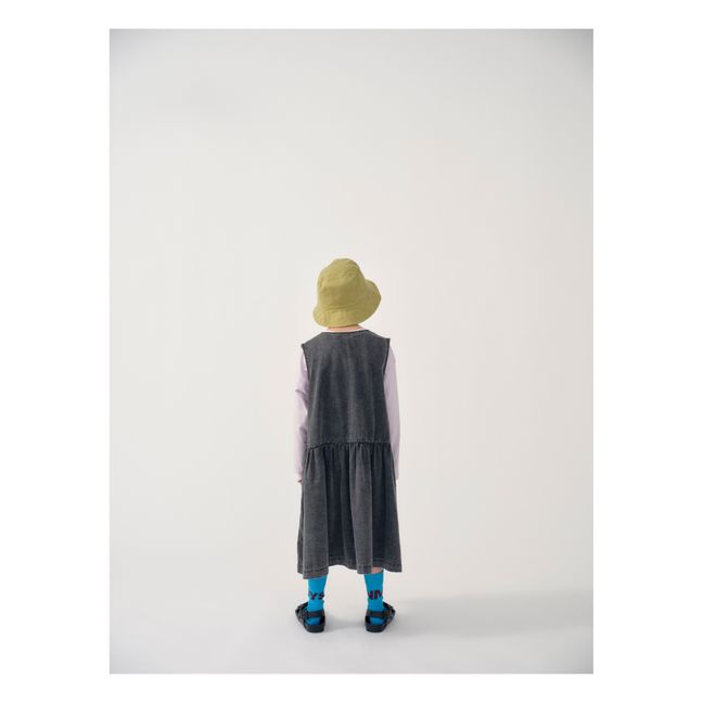 Kleid mit Knöpfen Bio-Baumwolle | Denim schwarz