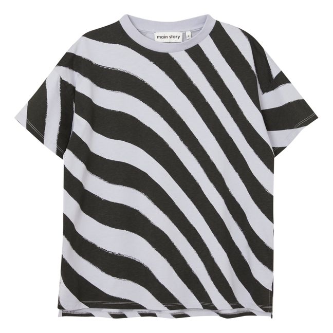 Bedrucktes T-Shirt Bio-Baumwolle | Lila grau