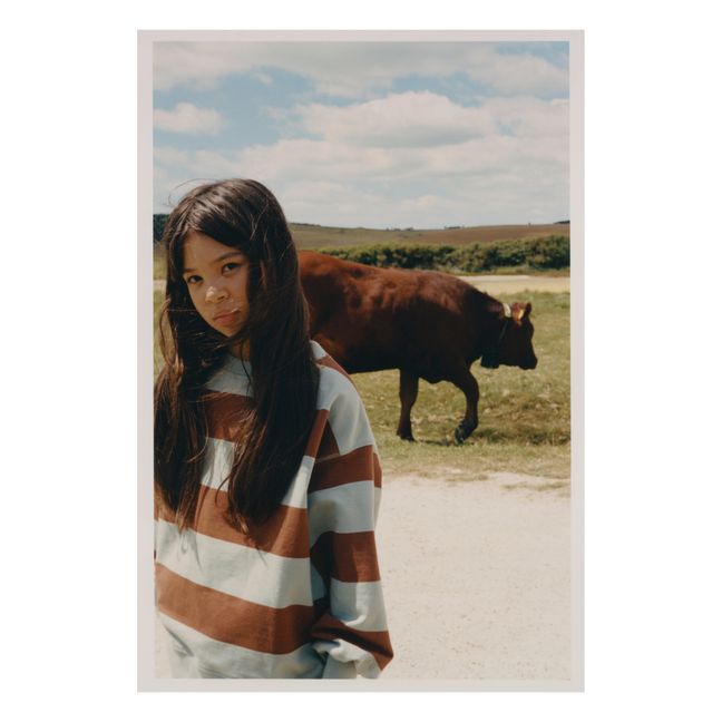 Organic Cotton Striped Sweatshirt | Blasses Grün