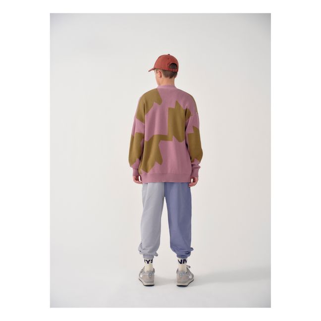 Organic Cotton Color Block Joggers | Grey blue