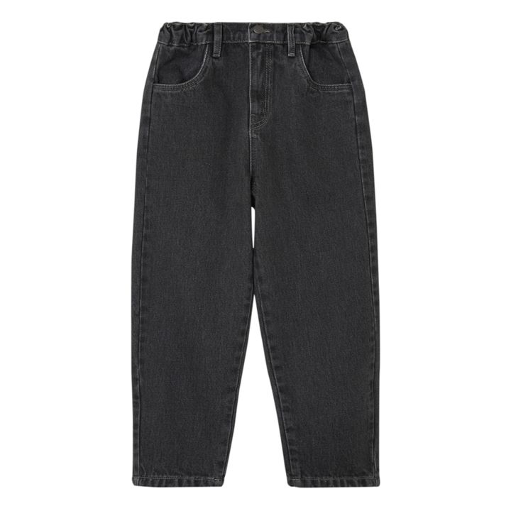 Pantalones vaqueros rectos de algodón orgánico | Negro- Imagen del producto n°0