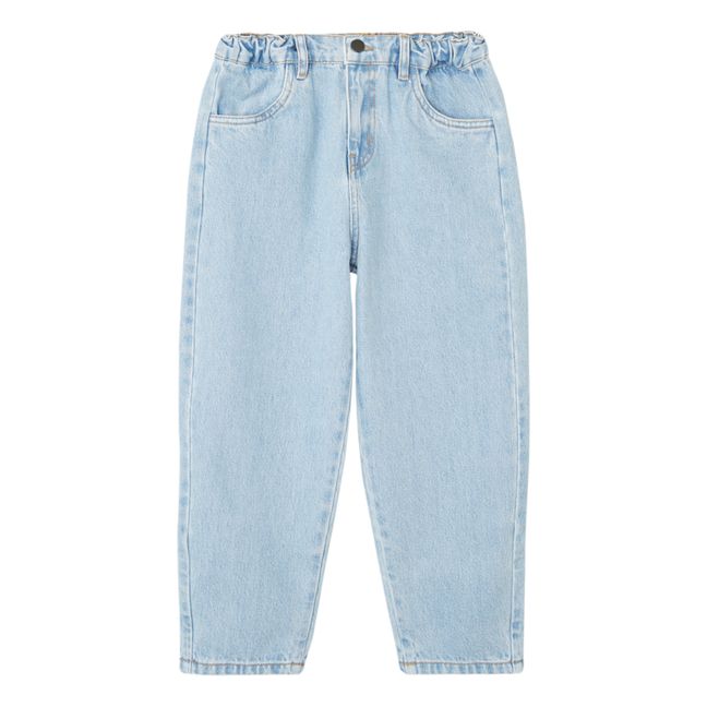 Pantalones vaqueros rectos de algodón orgánico | Vaquero Blanqueado