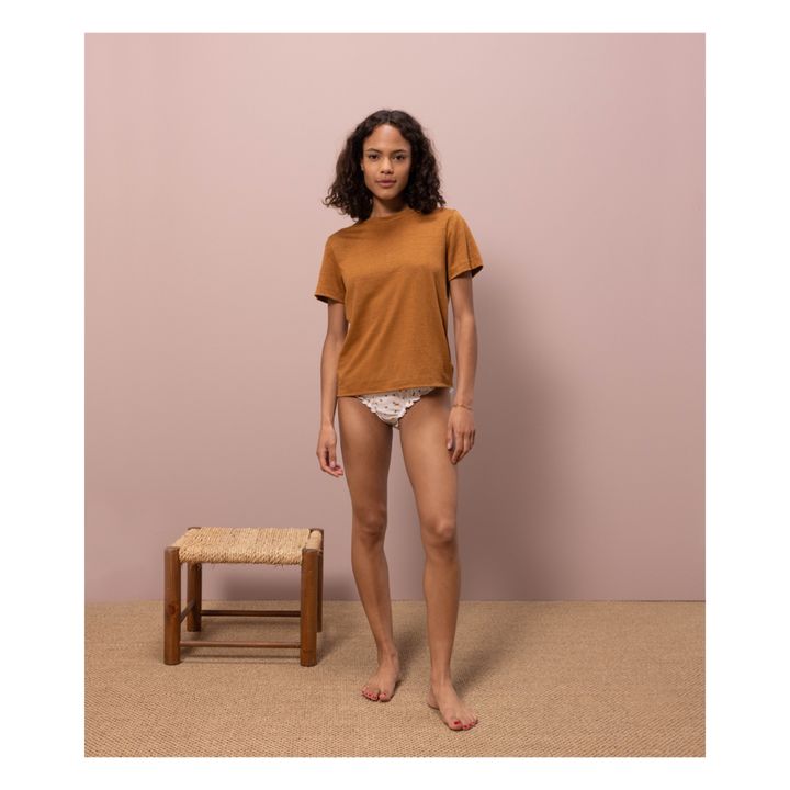 Camiseta de lino - Colección Mujer | Naranja- Imagen del producto n°1