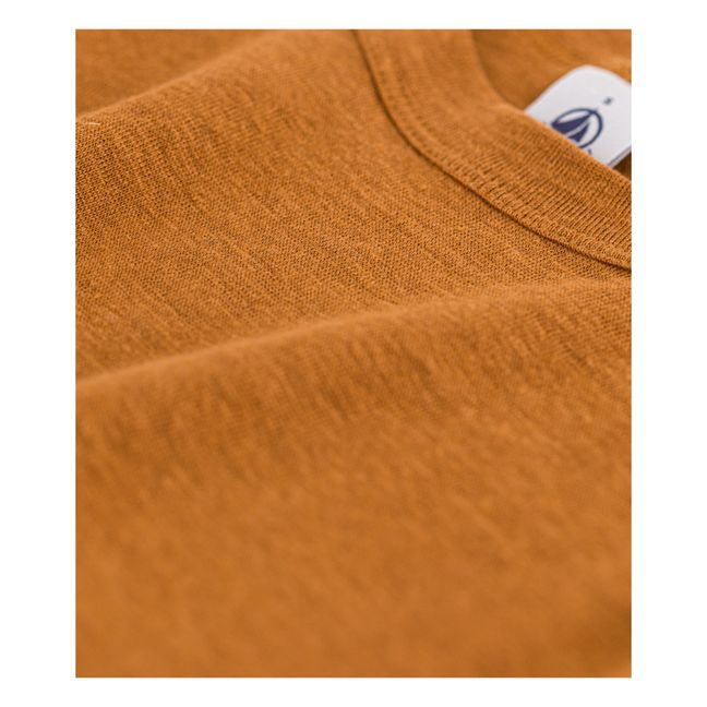 T-Shirt aus Leinen - Damenkollektion  | Orange