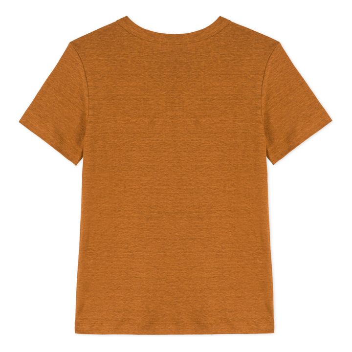 Camiseta de lino - Colección Mujer | Naranja- Imagen del producto n°4