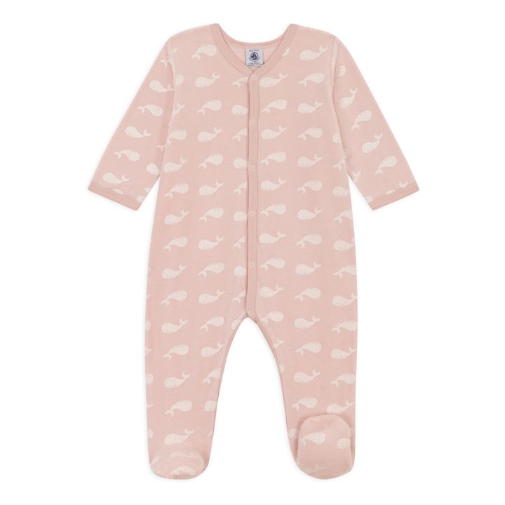 Organic Cotton Footed Pyjamas | Pink- Product image n°0