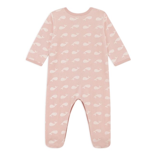 Pyjama avec Pieds Coton Bio | Pink