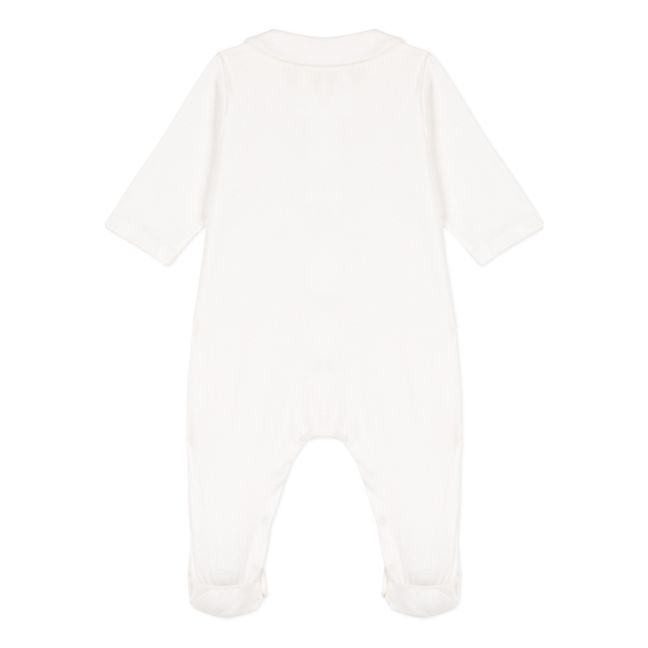 Organic Cotton Footed Pyjamas with Collar | Crudo