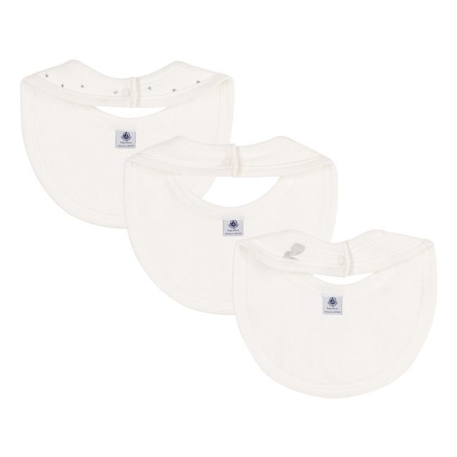 Lot 3 Bavoirs Coton Bio | Ecru