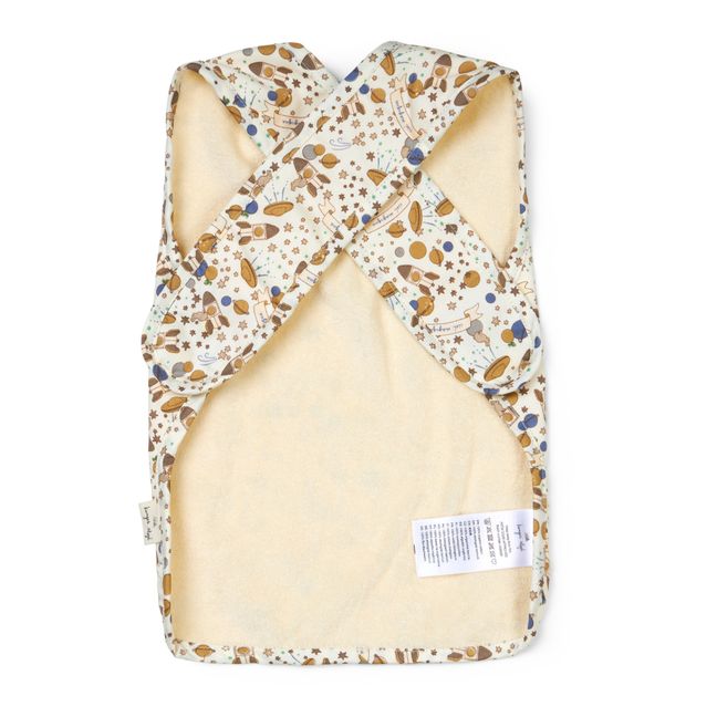 Bavoir Coméa en coton bio Ciel magique | Beige