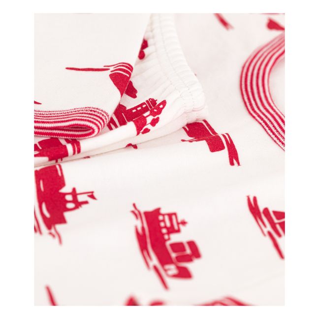 Set pigiama in cotone organico Le Havre | Rosso
