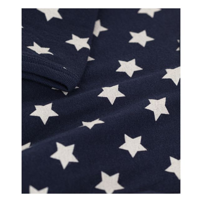 Open-Back Velvet Footed Pyjamas | Navy blue