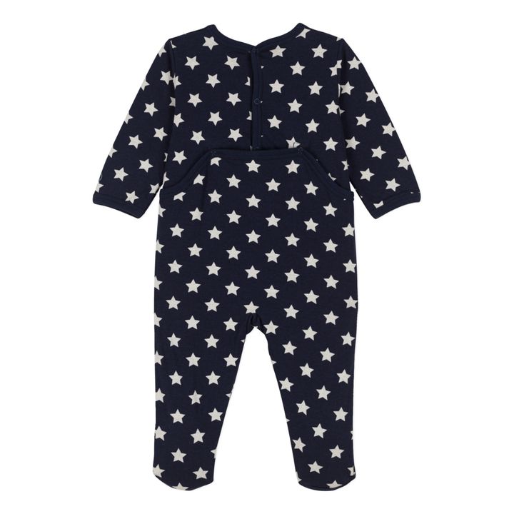 Open-Back Velvet Footed Pyjamas | Azul Marino- Imagen del producto n°2