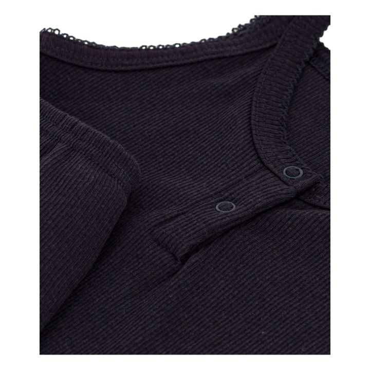 Plain Strappy Pyjamas | Navy blue- Product image n°1