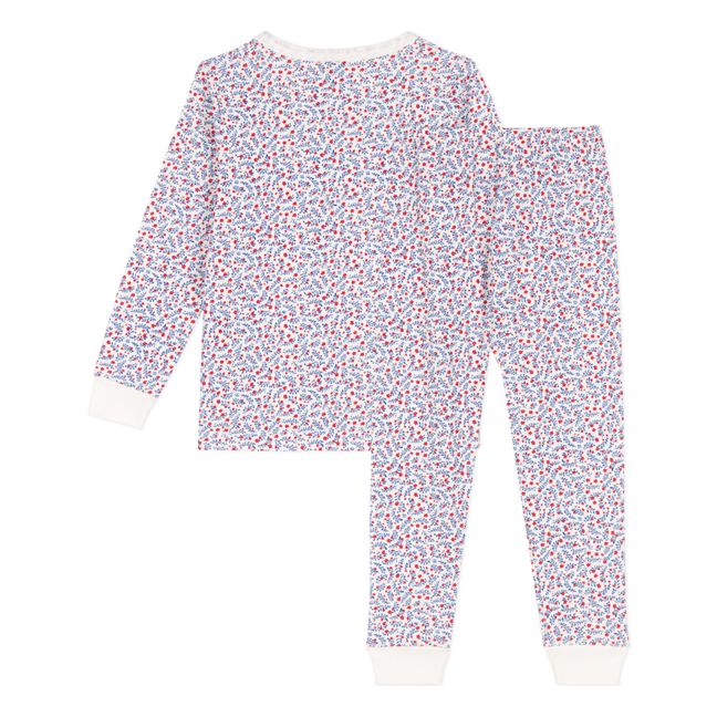 Flower Organic Cotton Footless Pyjamas | Ecru