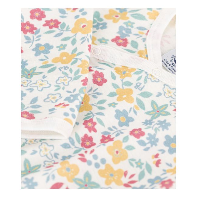 Sleep-well Organic Cotton Flower Pyjamas | Ecru