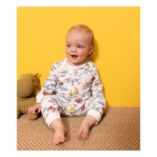 Overall Pajamas Organic Cotton Explorer Pyjamas | Seidenfarben