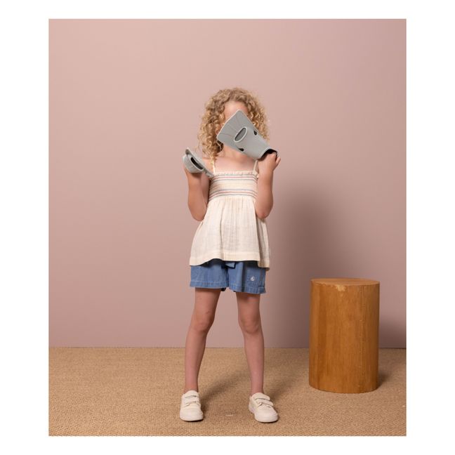 Cotton Gauze Strappy Blouse | Crudo