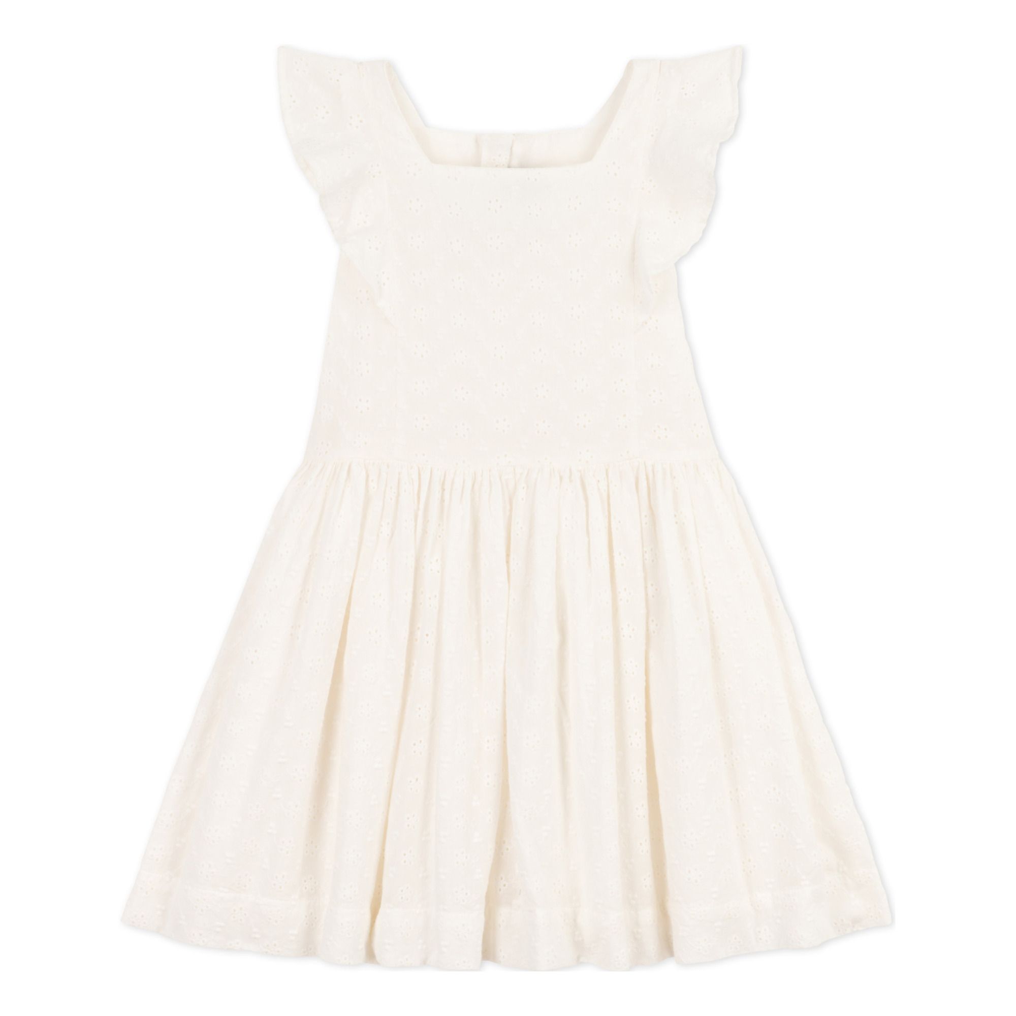 Robe de cérémonie détails broderie anglaise fille - écru, Fille