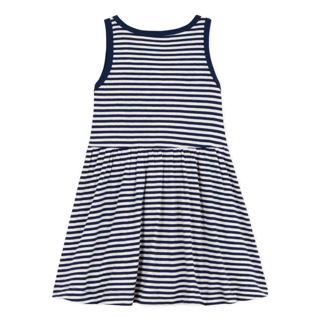 Sleeveless Knit Dress | Navy blue
