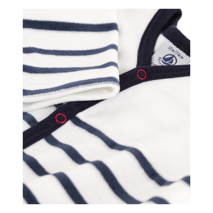 Sleep Well Velvet Striped Pyjamas | Ecru- Product image n°1