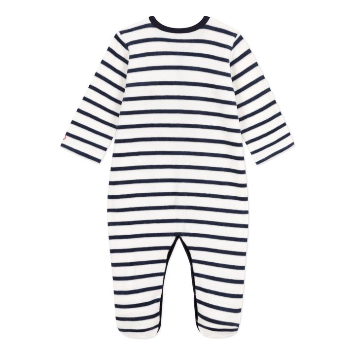 Sleep Well Velvet Striped Pyjamas | Ecru- Product image n°2