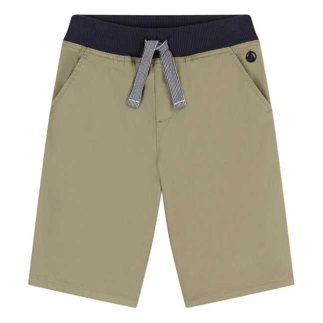 Cotton Bermuda Shorts | Khaki