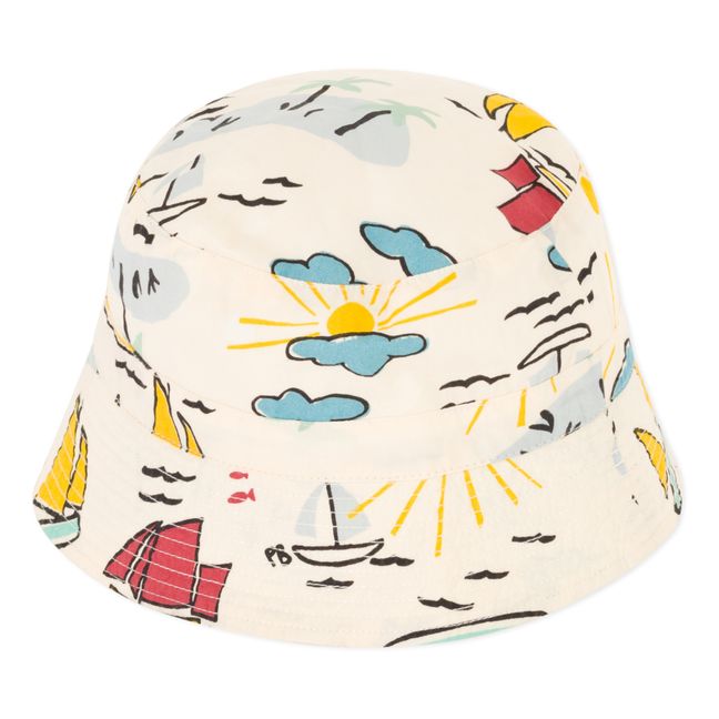 Gorrito con estampado playero | Crudo