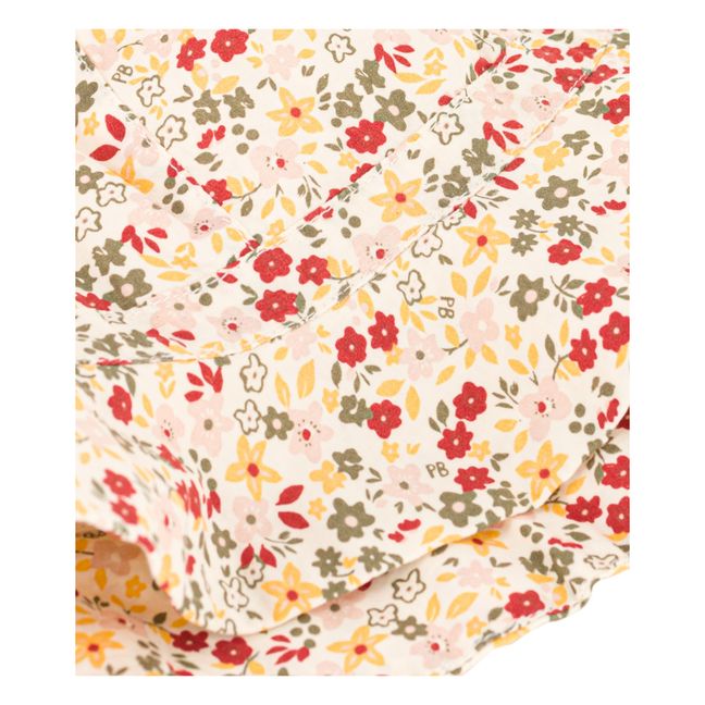 Sombrerito con estampado floral | Crudo