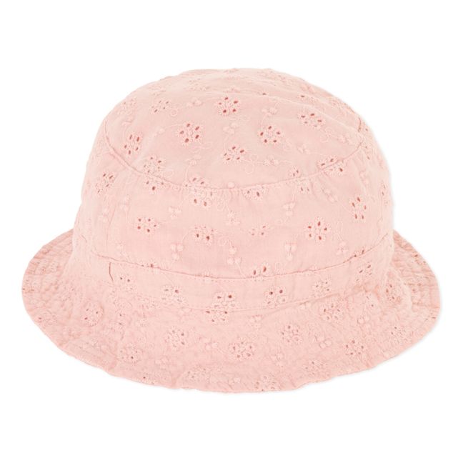 Broderie Anglaise Hat | Pale pink