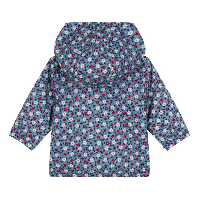 Coupe Vent Imprimé Matière Recyclée | Bleu